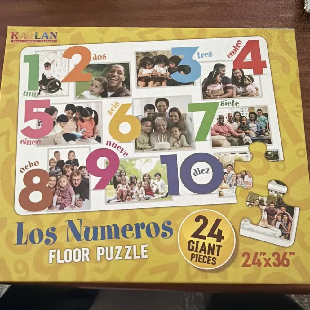 Kaplan Early Learning Co. Los Numeros Spanish/English Numbers Floor Puzzle / ESL